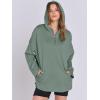 imageANRABESS Womens Oversized Hoodie Quarter Zip Sweatshirts 2025 Spring Tunic Pullover Top Trendy Teen Girls Preppy ClothesPea Green