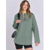 imageANRABESS Womens Oversized Hoodie Quarter Zip Sweatshirts 2025 Spring Tunic Pullover Top Trendy Teen Girls Preppy ClothesPea Green