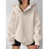 imageANRABESS Womens Oversized Hoodies V Neck Sweatshirts Long Sleeve Pullover Casual Fall Teen Girls Preppy Clothes 2025 TrendyBeige