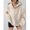 imageANRABESS Womens Oversized Hoodies V Neck Sweatshirts Long Sleeve Pullover Casual Fall Teen Girls Preppy Clothes 2025 TrendyBeige