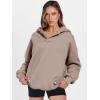 imageANRABESS Womens Oversized Hoodies V Neck Sweatshirts Long Sleeve Pullover Casual Fall Teen Girls Preppy Clothes 2025 TrendyCoffee Grey