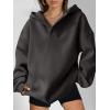 imageANRABESS Womens Oversized Hoodies V Neck Sweatshirts Long Sleeve Pullover Casual Fall Teen Girls Preppy Clothes 2025 TrendyDark Grey