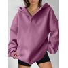 imageANRABESS Womens Oversized Hoodies V Neck Sweatshirts Long Sleeve Pullover Casual Fall Teen Girls Preppy Clothes 2025 TrendyDark Pink