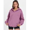 imageANRABESS Womens Oversized Hoodies V Neck Sweatshirts Long Sleeve Pullover Casual Fall Teen Girls Preppy Clothes 2025 TrendyDark Pink