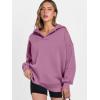 imageANRABESS Womens Oversized Hoodies V Neck Sweatshirts Long Sleeve Pullover Casual Fall Teen Girls Preppy Clothes 2025 TrendyDark Pink