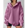 imageANRABESS Womens Oversized Hoodies V Neck Sweatshirts Long Sleeve Pullover Casual Fall Teen Girls Preppy Clothes 2025 TrendyDark Pink