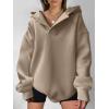 imageANRABESS Womens Oversized Hoodies V Neck Sweatshirts Long Sleeve Pullover Casual Fall Teen Girls Preppy Clothes 2025 TrendyKhaki Brown