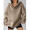 imageANRABESS Womens Oversized Hoodies V Neck Sweatshirts Long Sleeve Pullover Casual Fall Teen Girls Preppy Clothes 2025 TrendyKhaki Brown