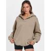 imageANRABESS Womens Oversized Hoodies V Neck Sweatshirts Long Sleeve Pullover Casual Fall Teen Girls Preppy Clothes 2025 TrendyKhaki Brown