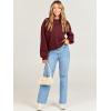 imageANRABESS Womens Sweatshirts Hoodies Crewneck Oversized Fleece Pullover Sweaters Cute Top Y2K Teen Girls Preppy Clothes 2024Deep Red