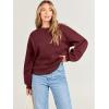 imageANRABESS Womens Sweatshirts Hoodies Crewneck Oversized Fleece Pullover Sweaters Cute Top Y2K Teen Girls Preppy Clothes 2024Deep Red