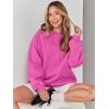 imageANRABESS Womens Sweatshirts Hoodies Crewneck Oversized Fleece Pullover Sweaters Cute Top Y2K Teen Girls Preppy Clothes 2024Hot Pink