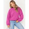 imageANRABESS Womens Sweatshirts Hoodies Crewneck Oversized Fleece Pullover Sweaters Cute Top Y2K Teen Girls Preppy Clothes 2024Hot Pink