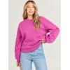 imageANRABESS Womens Sweatshirts Hoodies Crewneck Oversized Fleece Pullover Sweaters Cute Top Y2K Teen Girls Preppy Clothes 2024Hot Pink