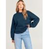 imageANRABESS Womens Sweatshirts Hoodies Crewneck Oversized Fleece Pullover Sweaters Cute Top Y2K Teen Girls Preppy Clothes 2024Navy Blue