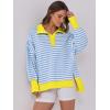 imageANRABESS Womens Sweatshirts Oversized Casual Loose Button Up Henley Pullover Top High Low Split 2025 Fall Fashion OutfitsBule White