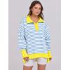 imageANRABESS Womens Sweatshirts Oversized Casual Loose Button Up Henley Pullover Top High Low Split 2025 Fall Fashion OutfitsBule White
