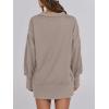 imageANRABESS Womens Sweatshirts Oversized Casual Loose Button Up Henley Pullover Top High Low Split 2025 Fall Fashion OutfitsKhaki