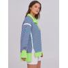 imageANRABESS Womens Sweatshirts Oversized Casual Loose Button Up Henley Pullover Top High Low Split 2025 Fall Fashion OutfitsPink Green