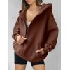 imageANRABESS Womens Zip Up Hoodies Oversized Sweatshirt Long Sleeve Fleece Jackets Coat Workout Y2K Outfits 2025 Fall TrendyBrown