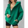 imageANRABESS Womens Zip Up Hoodies Oversized Sweatshirt Long Sleeve Fleece Jackets Coat Workout Y2K Outfits 2025 Fall TrendyDeep Green
