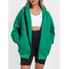 imageANRABESS Womens Zip Up Hoodies Oversized Sweatshirt Long Sleeve Fleece Jackets Coat Workout Y2K Outfits 2025 Fall TrendyDeep Green