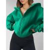 imageANRABESS Womens Zip Up Hoodies Oversized Sweatshirt Long Sleeve Fleece Jackets Coat Workout Y2K Outfits 2025 Fall TrendyDeep Green