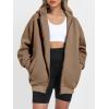 imageANRABESS Womens Zip Up Hoodies Oversized Sweatshirt Long Sleeve Fleece Jackets Coat Workout Y2K Outfits 2025 Fall TrendyLight Brown
