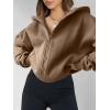 imageANRABESS Womens Zip Up Hoodies Oversized Sweatshirt Long Sleeve Fleece Jackets Coat Workout Y2K Outfits 2025 Fall TrendyLight Brown