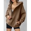 imageANRABESS Womens Zip Up Hoodies Oversized Sweatshirt Long Sleeve Fleece Jackets Coat Workout Y2K Outfits 2025 Fall TrendyLight Brown
