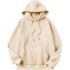 imageANRABESS Womens Oversized Fleece Hoodies Basic Pullover Sweatshirt Fall Fashion 2025 Outfits Trendy Y2k Teens Preppy ClothesApricot