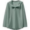 imageANRABESS Womens Oversized Hoodie Quarter Zip Sweatshirts 2025 Spring Tunic Pullover Top Trendy Teen Girls Preppy ClothesPea Green