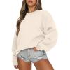 imageANRABESS Womens Sweatshirts Hoodies Crewneck Oversized Fleece Pullover Sweaters Cute Top Y2K Teen Girls Preppy Clothes 2024Apricot