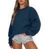 imageANRABESS Womens Sweatshirts Hoodies Crewneck Oversized Fleece Pullover Sweaters Cute Top Y2K Teen Girls Preppy Clothes 2024Navy Blue