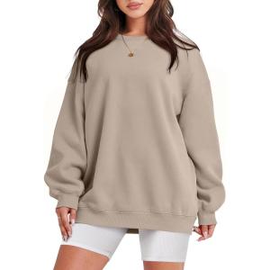 imageANRABESS Sweatshirt for Women Oversized Crewneck Hoodies Fleece Casual Pullover Top Fall Fashion Outfits Clothes 2025Light Brown