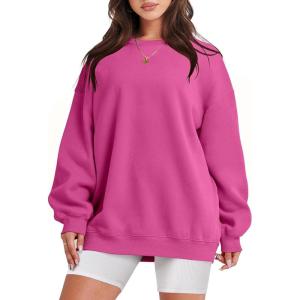 imageANRABESS Sweatshirt for Women Oversized Crewneck Hoodies Fleece Casual Pullover Top Fall Fashion Outfits Clothes 2025Light Pink