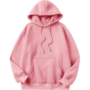 imageANRABESS Womens Oversized Fleece Hoodies Basic Pullover Sweatshirt Fall Fashion 2025 Outfits Trendy Y2k Teens Preppy ClothesPink
