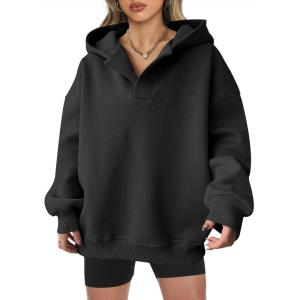 imageANRABESS Womens Oversized Hoodies V Neck Sweatshirts Long Sleeve Pullover Casual Fall Teen Girls Preppy Clothes 2025 TrendyBlack