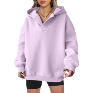 imageANRABESS Womens Oversized Hoodies V Neck Sweatshirts Long Sleeve Pullover Casual Fall Teen Girls Preppy Clothes 2025 TrendyLight Purple