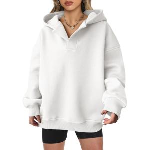 imageANRABESS Womens Oversized Hoodies V Neck Sweatshirts Long Sleeve Pullover Casual Fall Teen Girls Preppy Clothes 2025 TrendyWhite