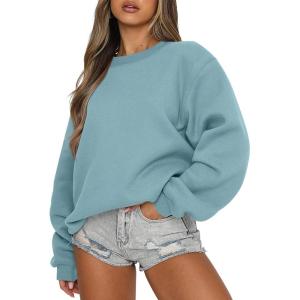 imageANRABESS Womens Sweatshirts Hoodies Crewneck Oversized Fleece Pullover Sweaters Cute Top Y2K Teen Girls Preppy Clothes 2024Lake Green