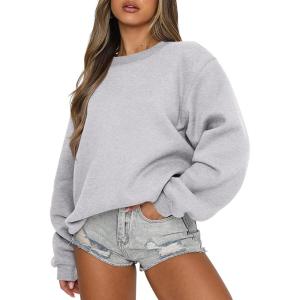 imageANRABESS Womens Sweatshirts Hoodies Crewneck Oversized Fleece Pullover Sweaters Cute Top Y2K Teen Girls Preppy Clothes 2024Light Gray