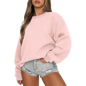 imageANRABESS Womens Sweatshirts Hoodies Crewneck Oversized Fleece Pullover Sweaters Cute Top Y2K Teen Girls Preppy Clothes 2024Light Pink