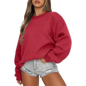 imageANRABESS Womens Sweatshirts Hoodies Crewneck Oversized Fleece Pullover Sweaters Cute Top Y2K Teen Girls Preppy Clothes 2024Red