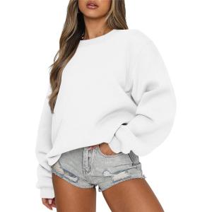 imageANRABESS Womens Sweatshirts Hoodies Crewneck Oversized Fleece Pullover Sweaters Cute Top Y2K Teen Girls Preppy Clothes 2024White