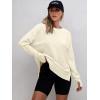 imageANRABESS Sweatshirts for women 2024 Fall Fashion Shirts Long Sleeve Crewneck Lightweight Side Split Casual Pullover TopAlmond