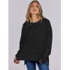 imageANRABESS Sweatshirts for women 2024 Fall Fashion Shirts Long Sleeve Crewneck Lightweight Side Split Casual Pullover TopBlack