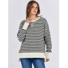 imageANRABESS Sweatshirts for women 2024 Fall Fashion Shirts Long Sleeve Crewneck Lightweight Side Split Casual Pullover TopBlack White