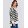 imageANRABESS Sweatshirts for women 2024 Fall Fashion Shirts Long Sleeve Crewneck Lightweight Side Split Casual Pullover TopBlack White