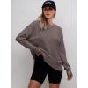 imageANRABESS Sweatshirts for women 2024 Fall Fashion Shirts Long Sleeve Crewneck Lightweight Side Split Casual Pullover TopBrown